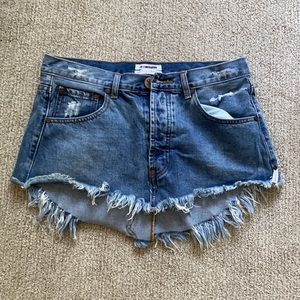 New One Teaspoon junkyard Jean skirt size 28
